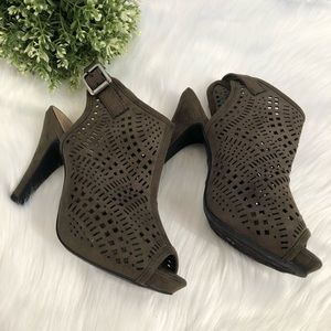 Madden Girl Sling Back Peep Toe High Heels